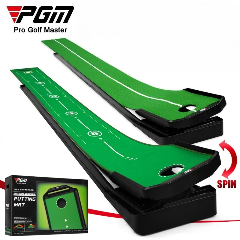 

Тренажер для гольфа PGM: Оборудование для тренировки паттинга в помещении, регулируемый уклон, для дома и офиса, модель TL039