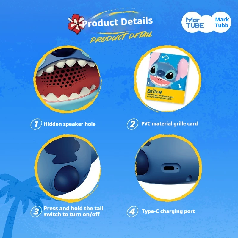 

Animation Lilo & Stitch Stitch Baby Bluetooth Speaker Desktop Ornament Audio Trend Toy Dec Children Birthday Graduation Gift Box