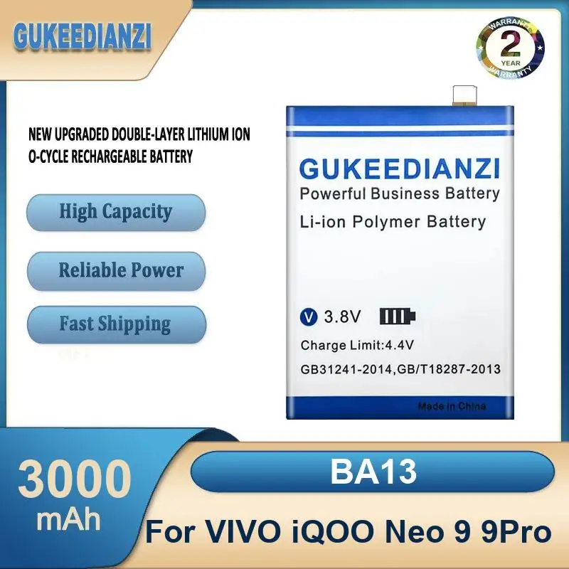 Battery For ViVO X60 Pro iQOO Neo 9 9Pro X27 128G 5 V2025A V21 5G S9 X FOLD V2178a Note Z6 V1963A Y77 7 7SE 2 Z7 Y35 Plus Y35+