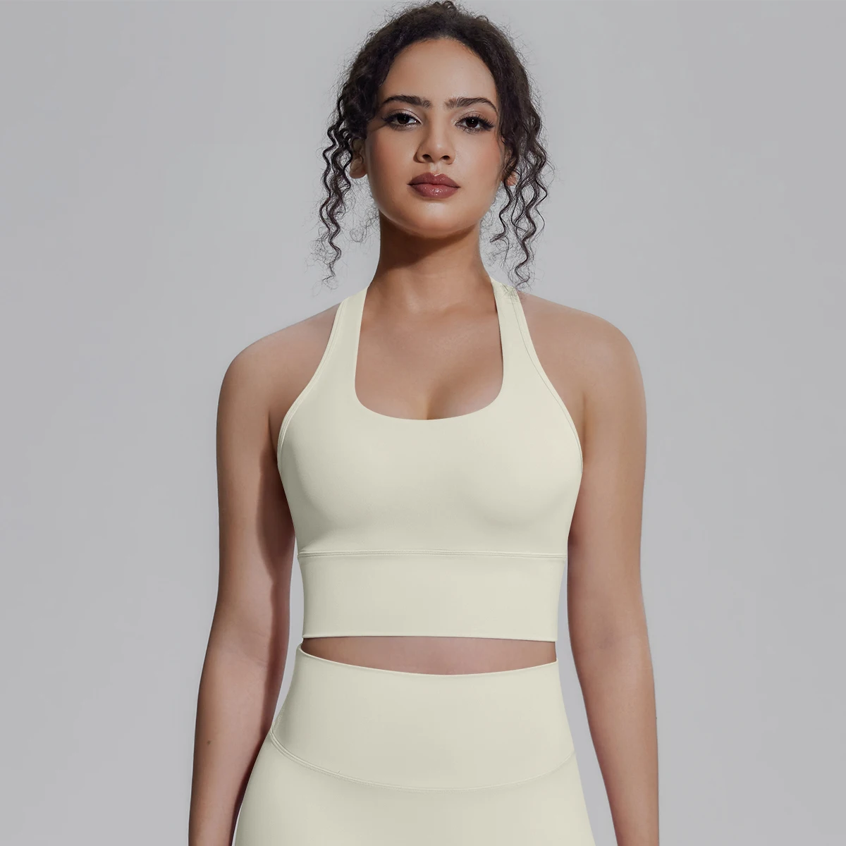 Rooftrellen Damen Fitness Yoga Sport-Top Sexy Rückenfreies I-förmiges Top Einfarbig Sommer Workout Gym-Kleidung Yoga-Top – Detail 25