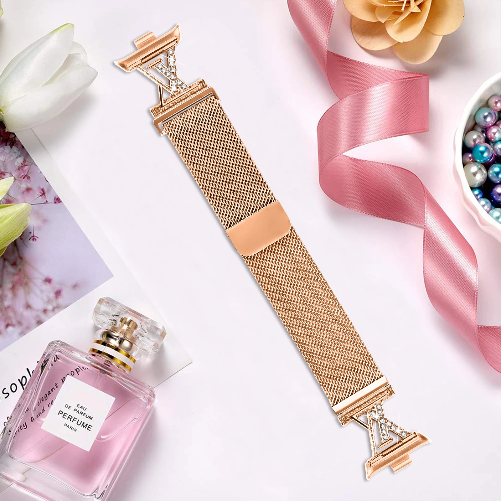 حزام حلقة مغناطيسي لساعة Xiaomi Band 8 pro 9 pro سوار معصم معدني بديل لساعة RedMi 4/ساعة 5 حزام