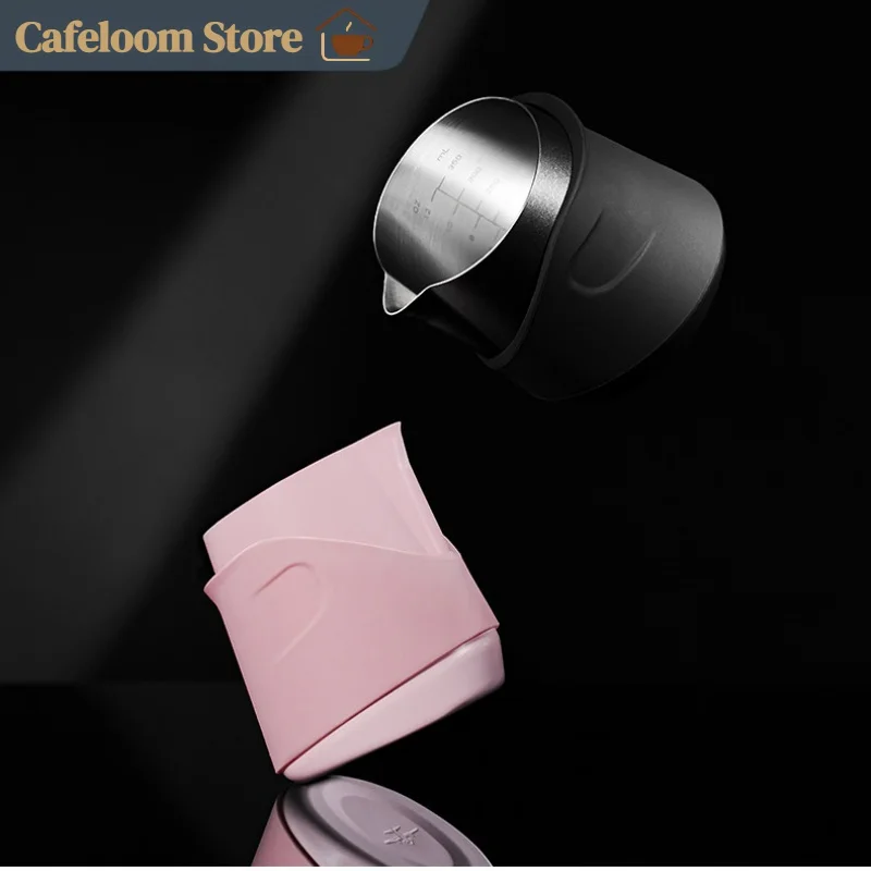 

Mhw-3bomber Gt Handleless Espresso Pitcher Stainless Steel Milk Frothing Cup With Marking Scale 400ml Coffee Latte Art Pitcher