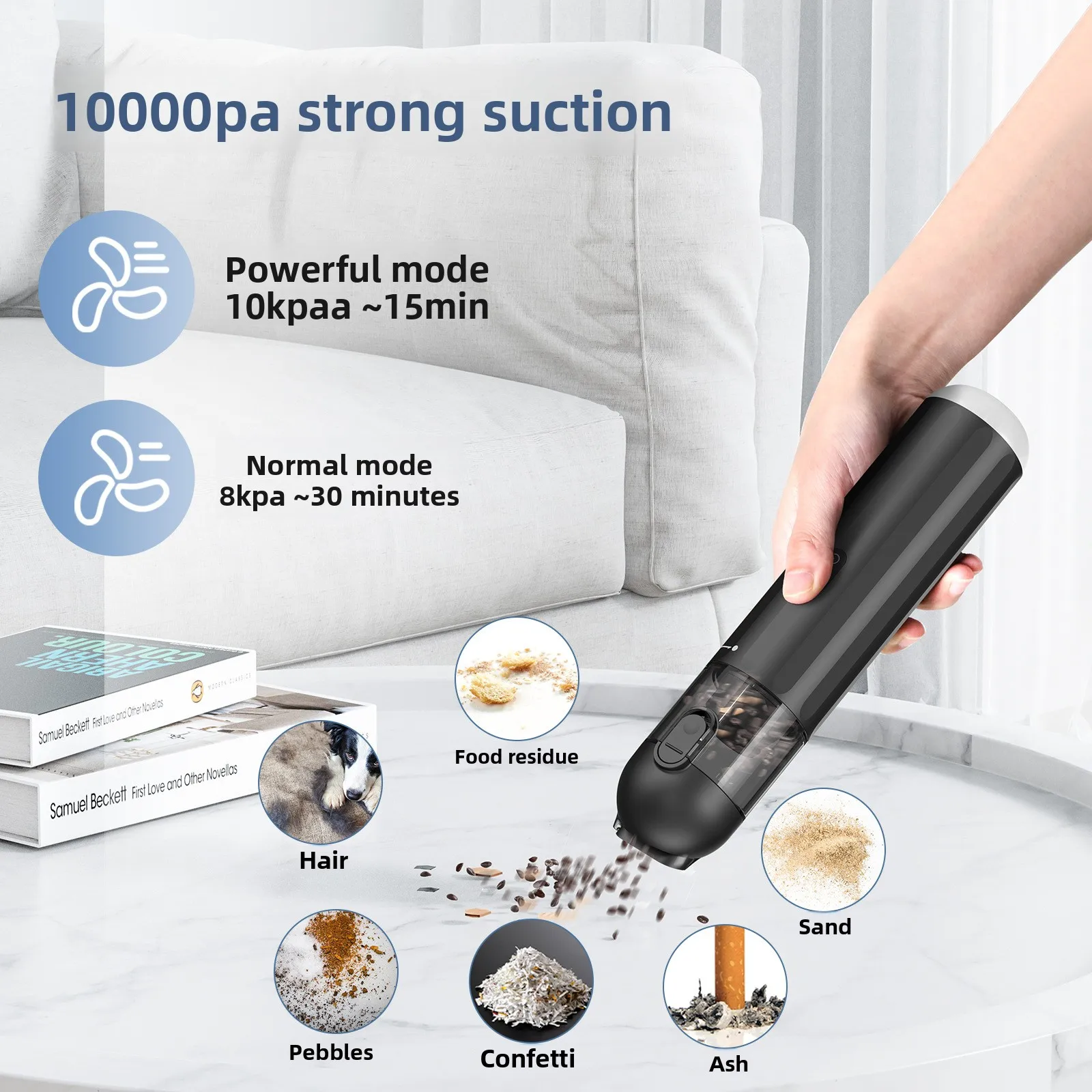 Multifunctional car vacuum cleaner, wireless portable hand-held vacuum cleaner