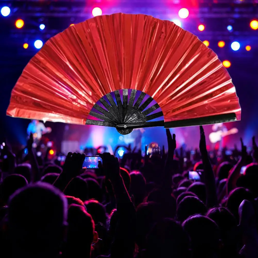 Large Rave Folding Hand Clacking Fan Foldable Big Chinese Tai Chi Kung Fu Popping Fans For Line Dancing Fan ﻿