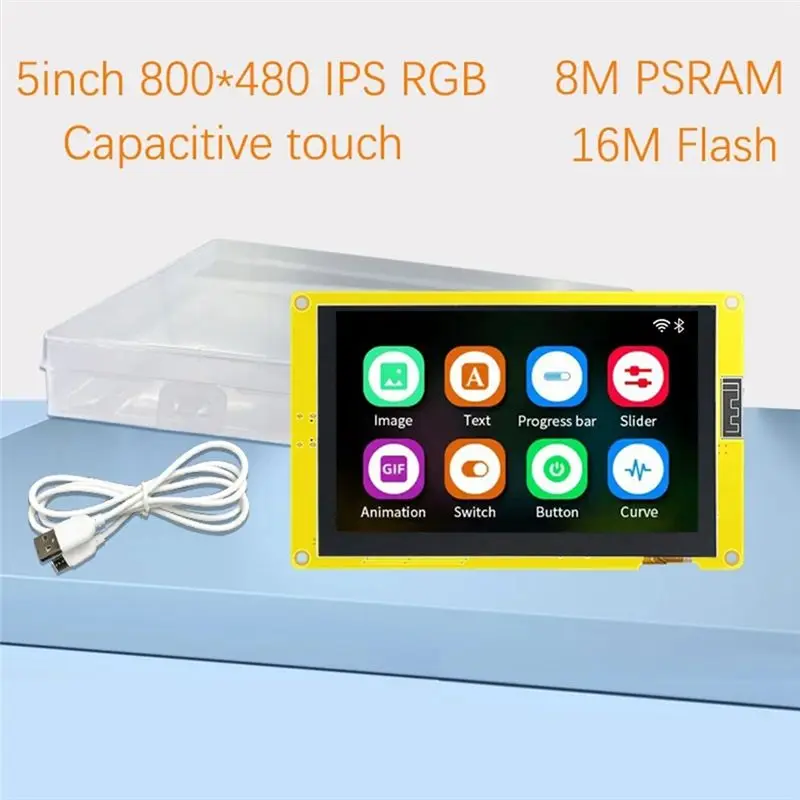 dt24-s3-5-inch-ips-lcd-tft-display-module-with-touch-hmi-8m-psram-16m-flash-wifi-bt-smart-display
