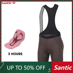 Santic Cycling Bib Shorts Summer Cycling Shorts Women's Cycling Clothes Sponge Cushion Breathable Quick Drying 4 Hours Cycli