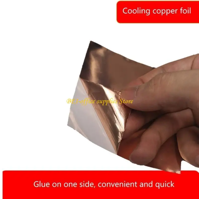 

A9LC Phone Heat Sink Pad Copper Foil Sheet Computer Mainboard CPU Cooling Film Durable Laptop Mainboards Cooling Sheet DIY
