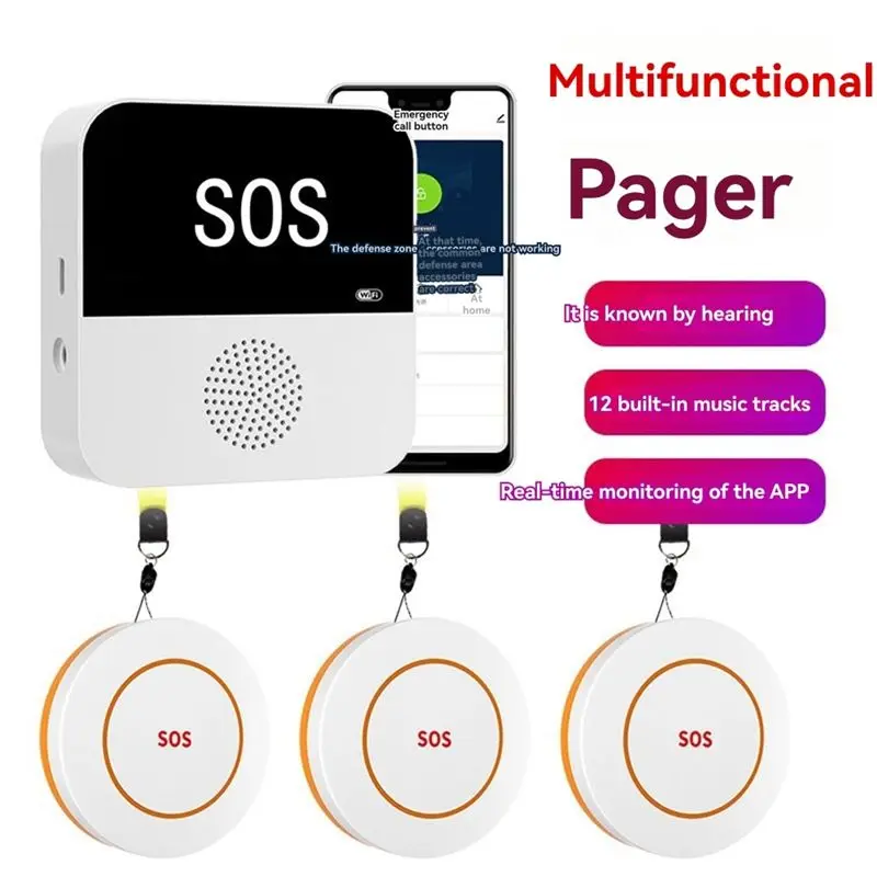 A25P Tuya Smart Wifi SOS + 3 نظام تنبيه الطوارئ لكبار السن مع جهاز النداء لمقدمي الرعاية للمرضى كبار السن #4