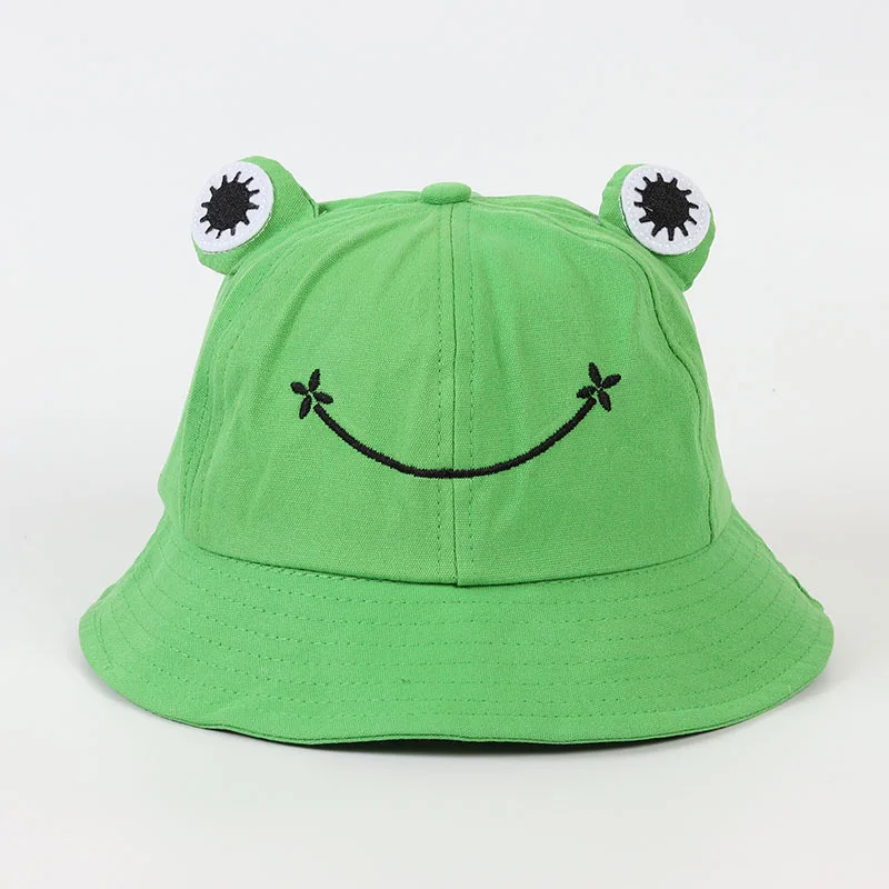 Unisex Cute Frog Style Personality Bucket Hats Fishermen Caps Outdoor Casual Cap Sunscreen Hat image 3