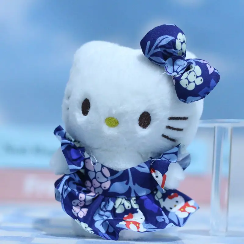 Sanrio Hello Kitty Plus Doll Toys Lovely Skirt Series Kitty Cat 12cm Cartoon Figure Animal Plush Pendant Deco Toy Gift for Girl