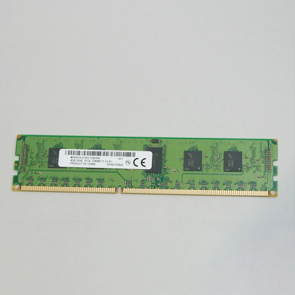 1 قطعة ل MT RAM 4GB 4G 1Rx8 PC3L-12800R DDR3L 1600 REG RDIMM خادم الذاكرة سريع السفينة عالية الجودة MT9KSF51272PZ-1G6E