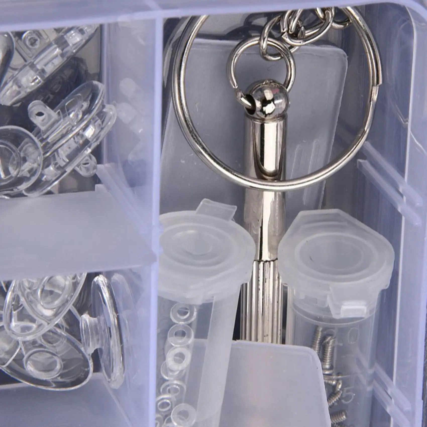 4X Optical Glasses Repair Kit Eyeglass Repair Screws Tool Box Eyeglass Sunglasses Screw Nut Nose Pad Assortment Set Eco-Friendly