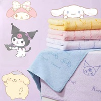 Sanrio Characters Microfiber Bath Kuromi My Melody  Cinnamoroll Pompompurin Towel Coral Velvet Towel Genuine License