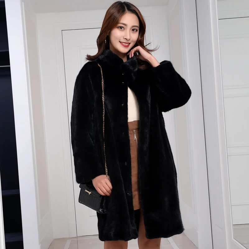 

fur Mink whole fur coat coat small 2023 women's clothing outerwear jacket coats new long fashion collar fur