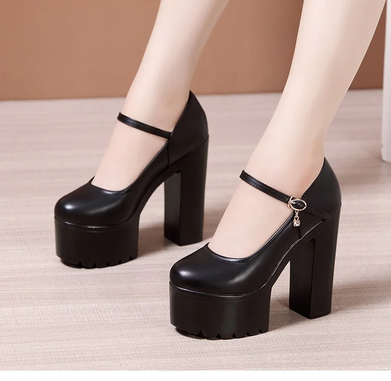 15cm Small Size 32-43 Fashion Red Silver White Wedding Shoes Women Pumps 2026 Fall Block High Heels Shoes Platform Model Partry