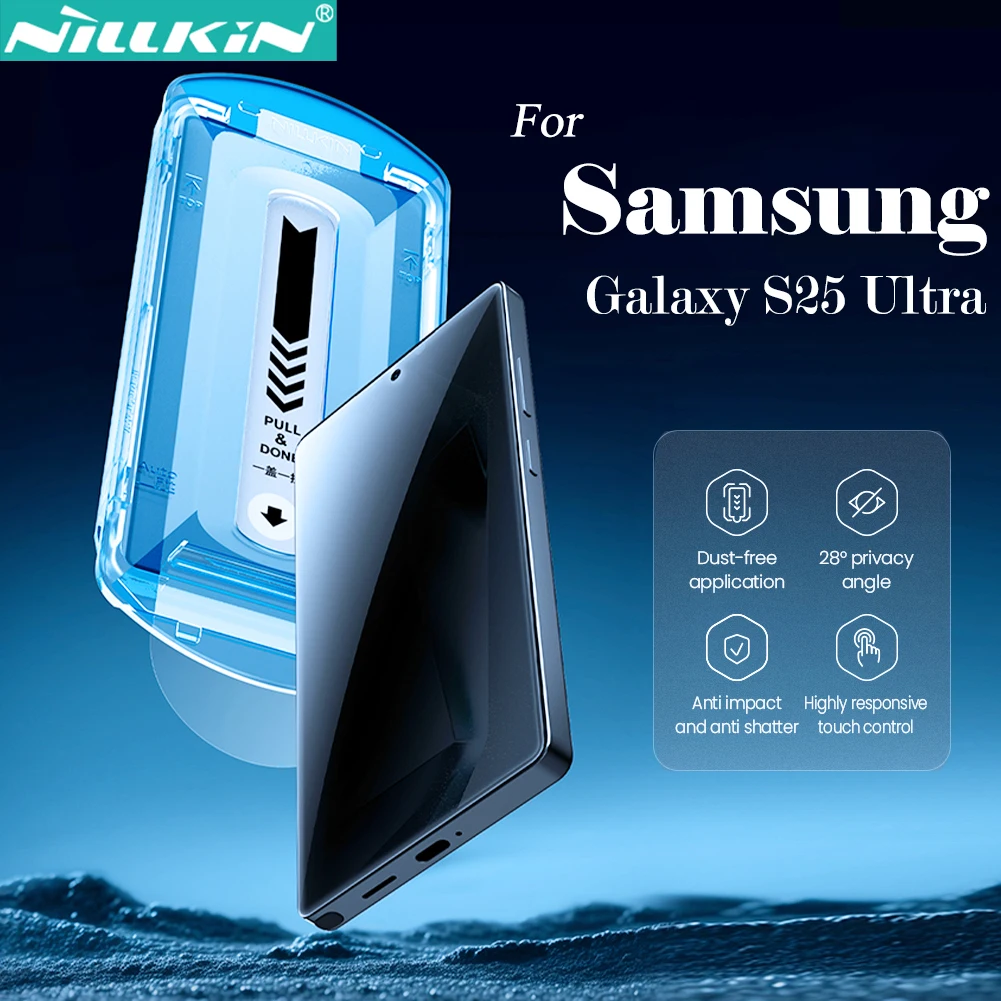 Nillkin For Samsung Galaxy S25 Ultra Guardian Full Coverage Anti peeping Tempered Glass Phone Screen Protecto