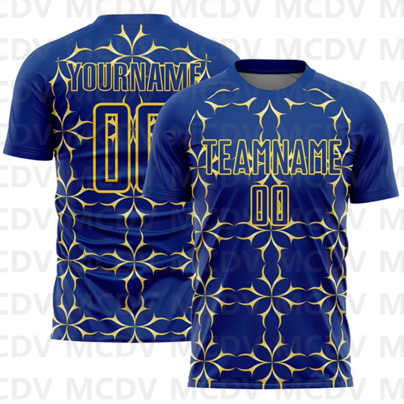 Custom Black White Geometric Pattern Sublimation Soccer Uniform Jersey Personlized Team name you name number T-Shirts image 2