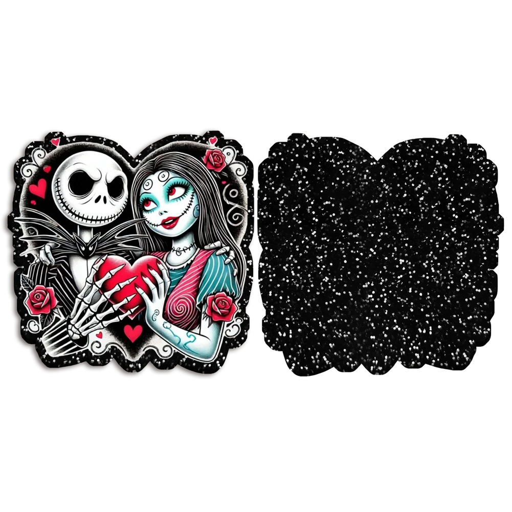 

5pcs Chunky Glitter Acrylic The Nightmare Before Christmas Charms Halloween Flat Back for DIY Gift Crafts Jewelry Accessories