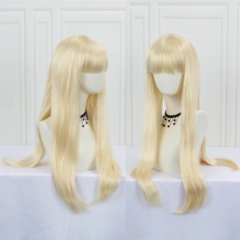 

Женский прямой длинный женский парик из натуральных волос Blonden