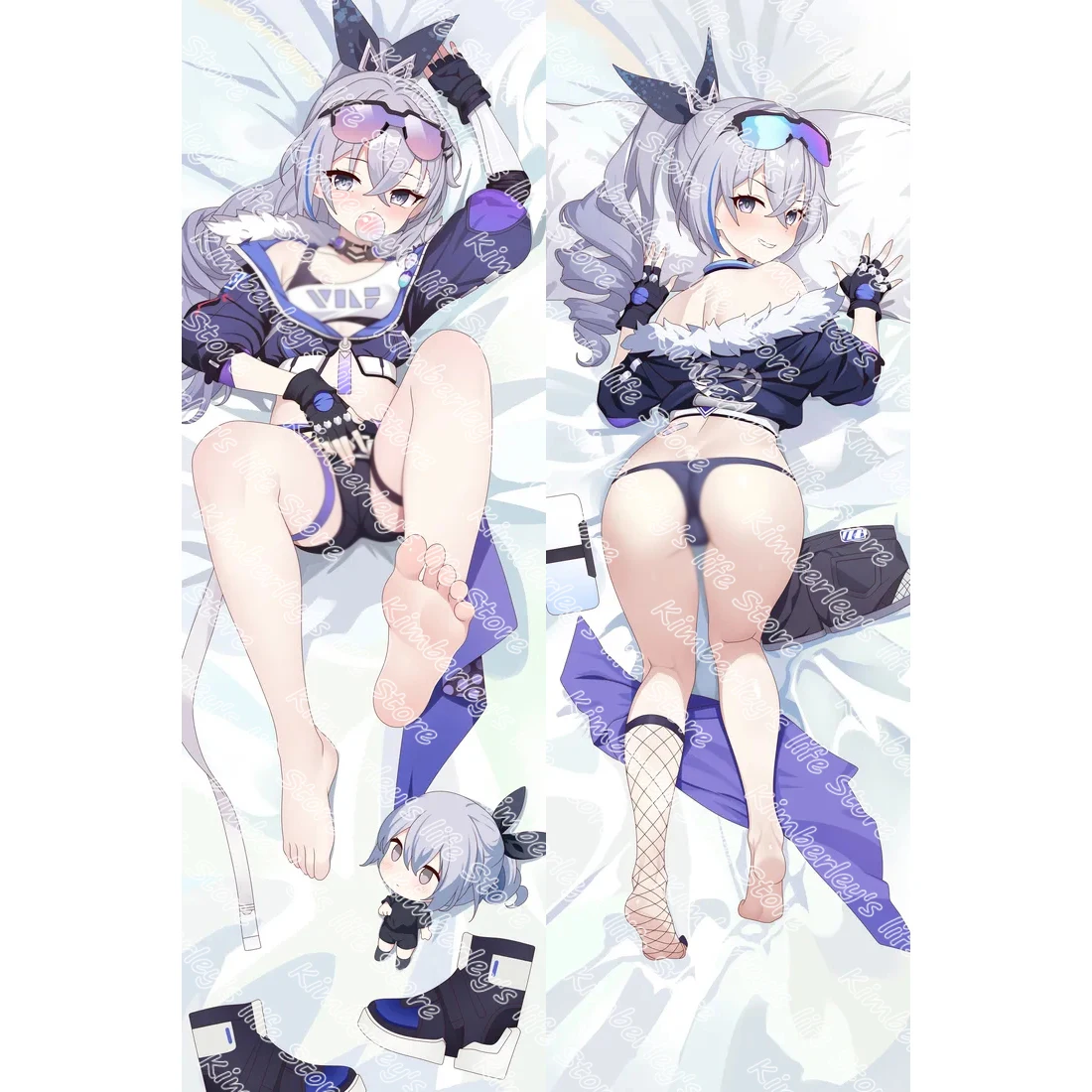 

Silver Wolf Dakimakura Honkai Star Rail Full Body Pillow Case Sexy Hugging Cushion Cover Pillowcase Home Otaku Bedding Decor