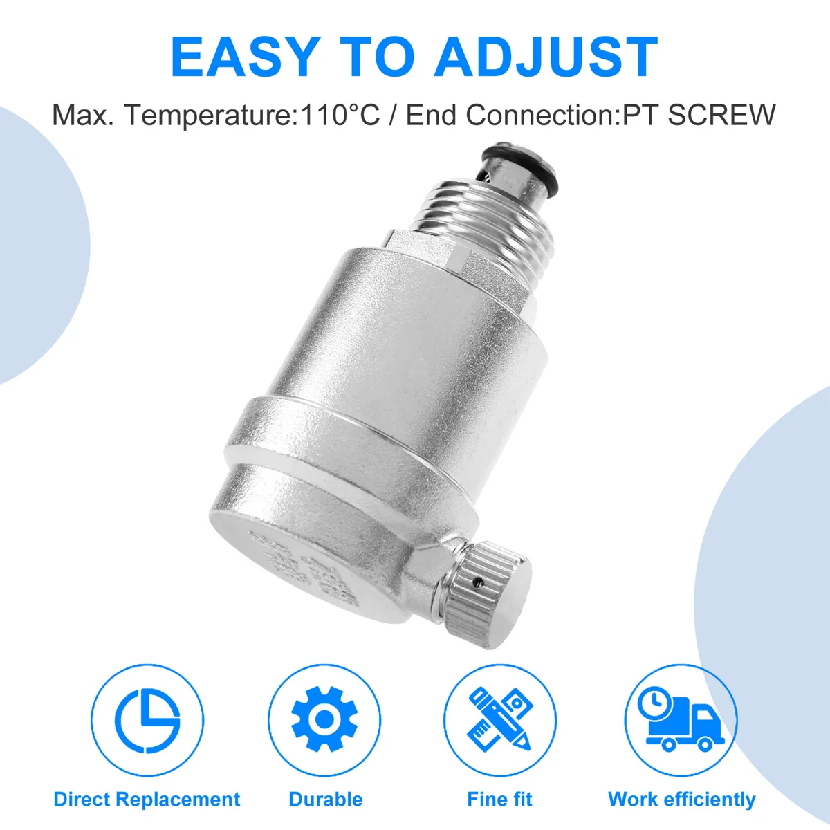 A39U 1/2 Inch Rvs 304 Automatische Ontluchter voor Zonneboiler Overdrukventiel 10Bar