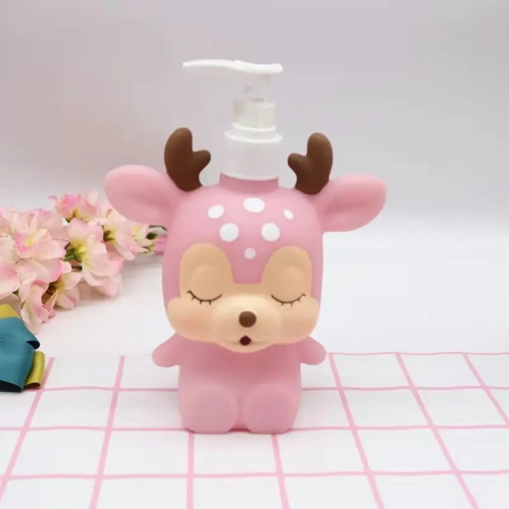 300ml Cartoon Bear Foaming Soap Dispenser Hand Sanitizer Shampoo Shower Gel Refillable Pump Bottle Kids Making Foam Container