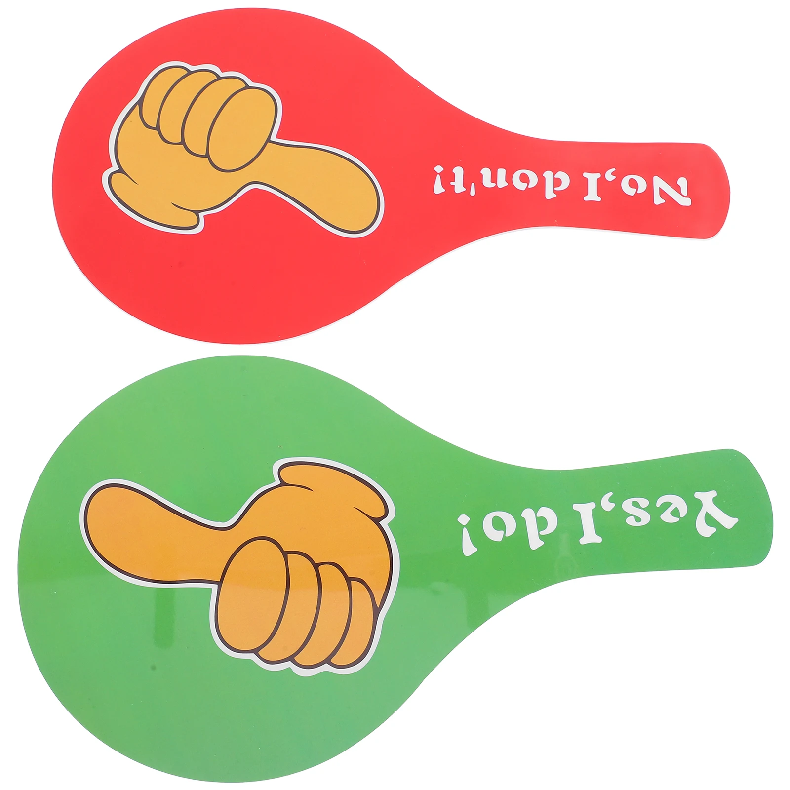 

2 Pcs Hand Holding Sign Auction Paddles Bidding Double Sided Classroom Feedback Answer Response Signals