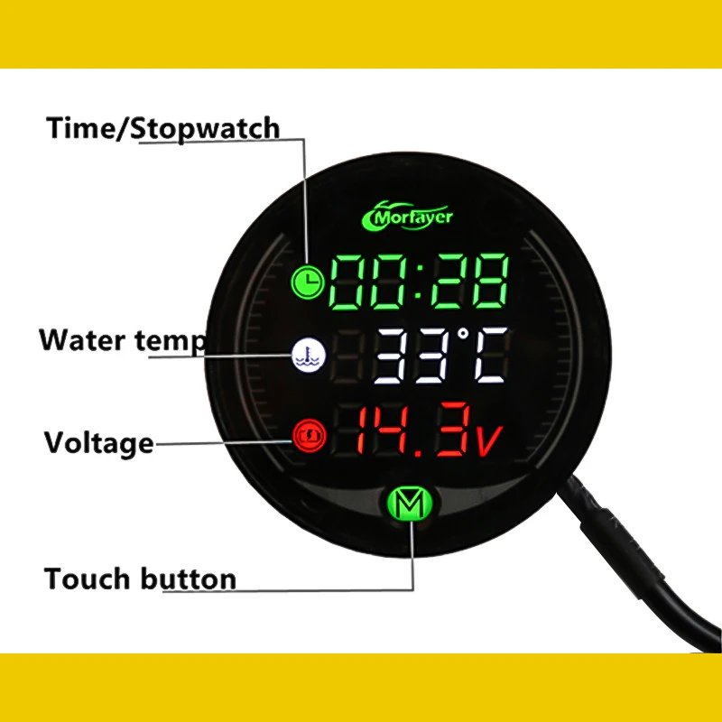 Motorcycle Water Temperature Hour counter meter For NMAX PCX XMAX 125 250 300 XJ6 CB650F AEROX Water Temp Adapter engine hours