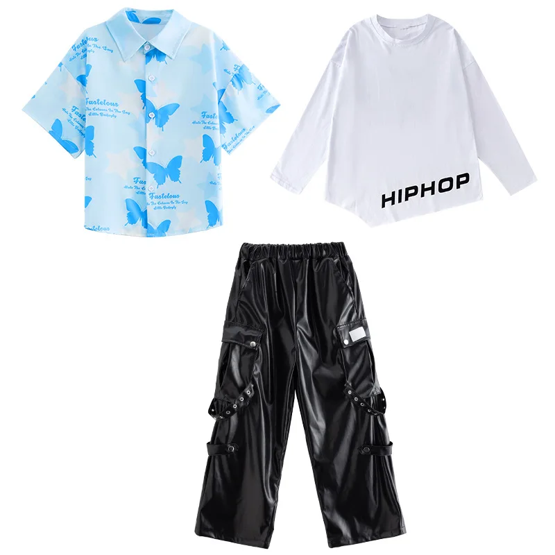 Kinder Hip-Hop Performance Kostüm Jungen Drum Kit Performance Mädchen gebratene Straße Jazz Tanz Hong Kong Stil Suithiphop fashion b