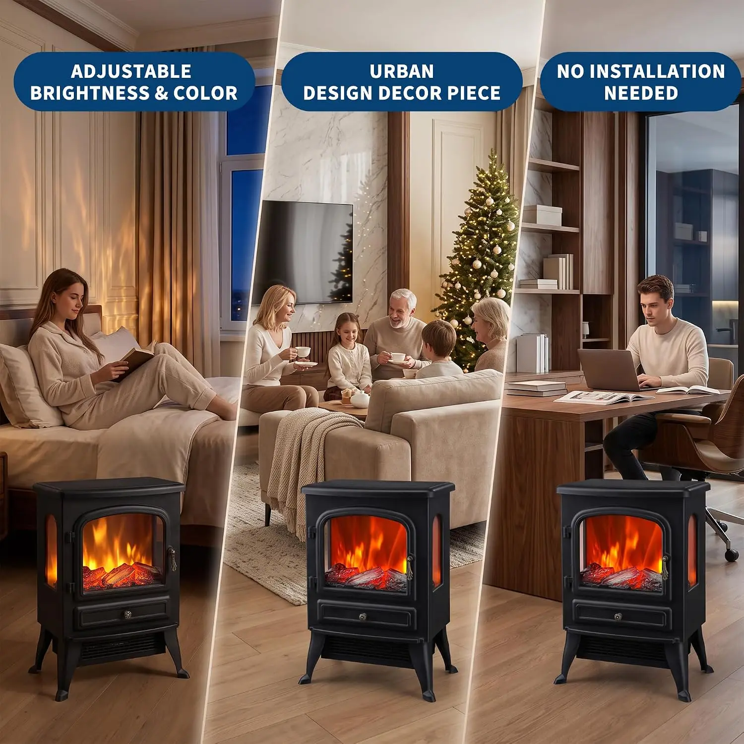 Panoramic Glass Fireplace Heater 3