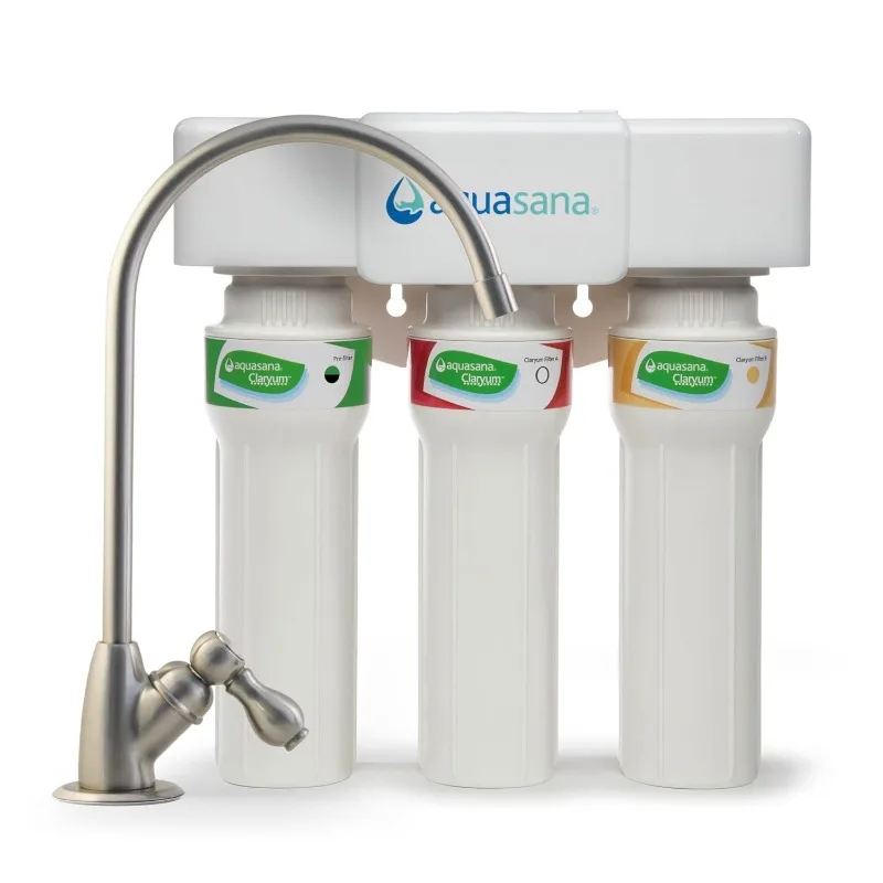 

Система фильтрации для воды под раковиной Aquasana — уменьшает PFAS, свинец и хлор в питьевой воде — фильтрация кларюмом под столешницей