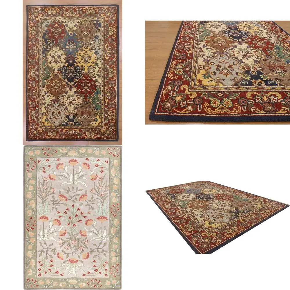 Традиционный шерстяной ковер — элегантный бежевый ковер для гостиной, спальни, столовой