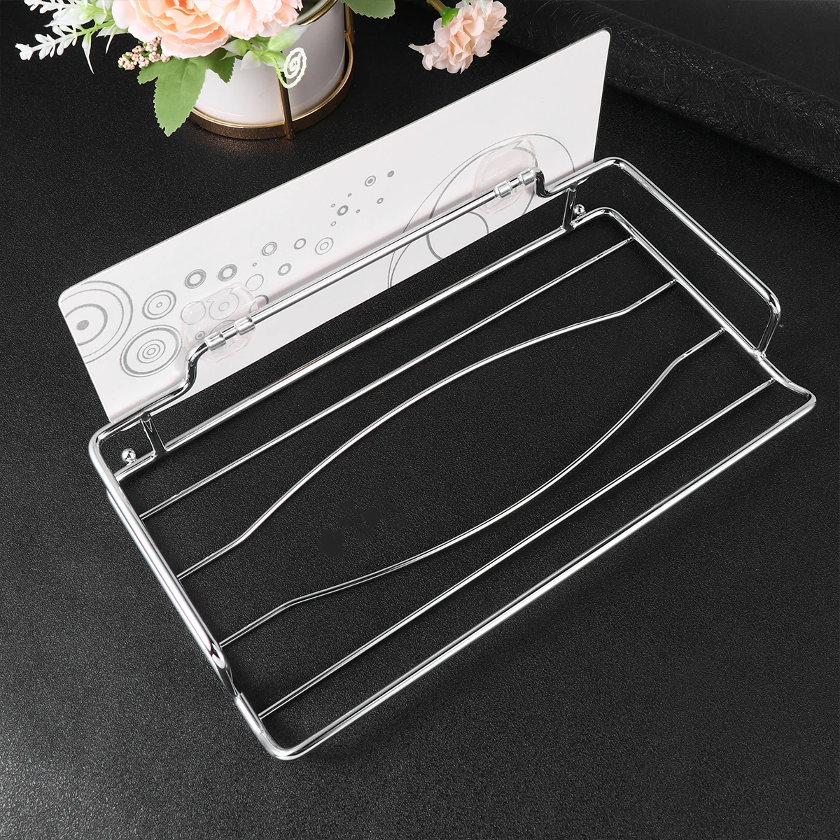 

Stainless Steel Tissue Box Holder Silver Wall Mounted Storage Rack Bathroom Accessories Home Decor Gift