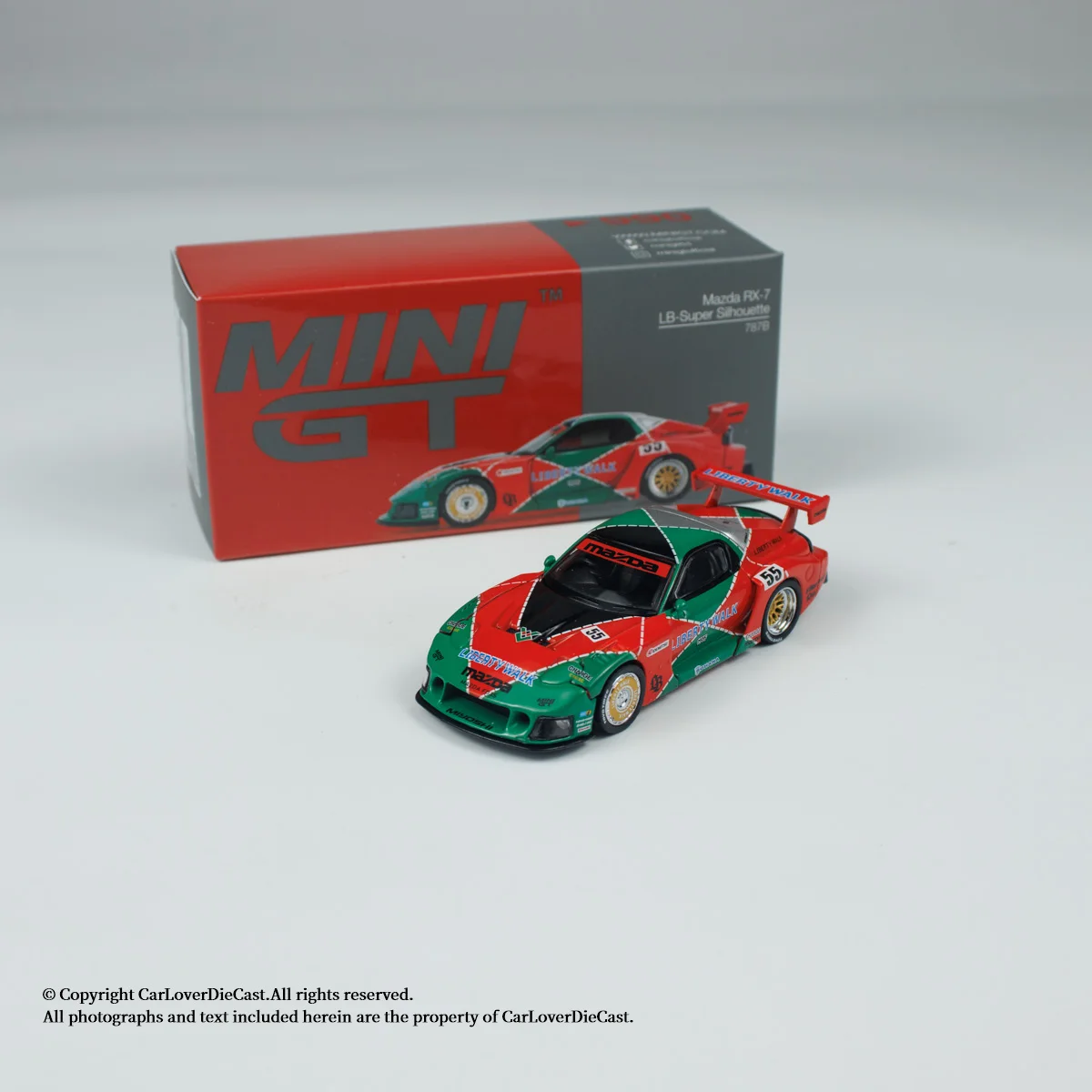 

MINI GT 1:64 #990 Mazda RX-7 LB-Super Silhouette 787B Alloy Car Model Gift