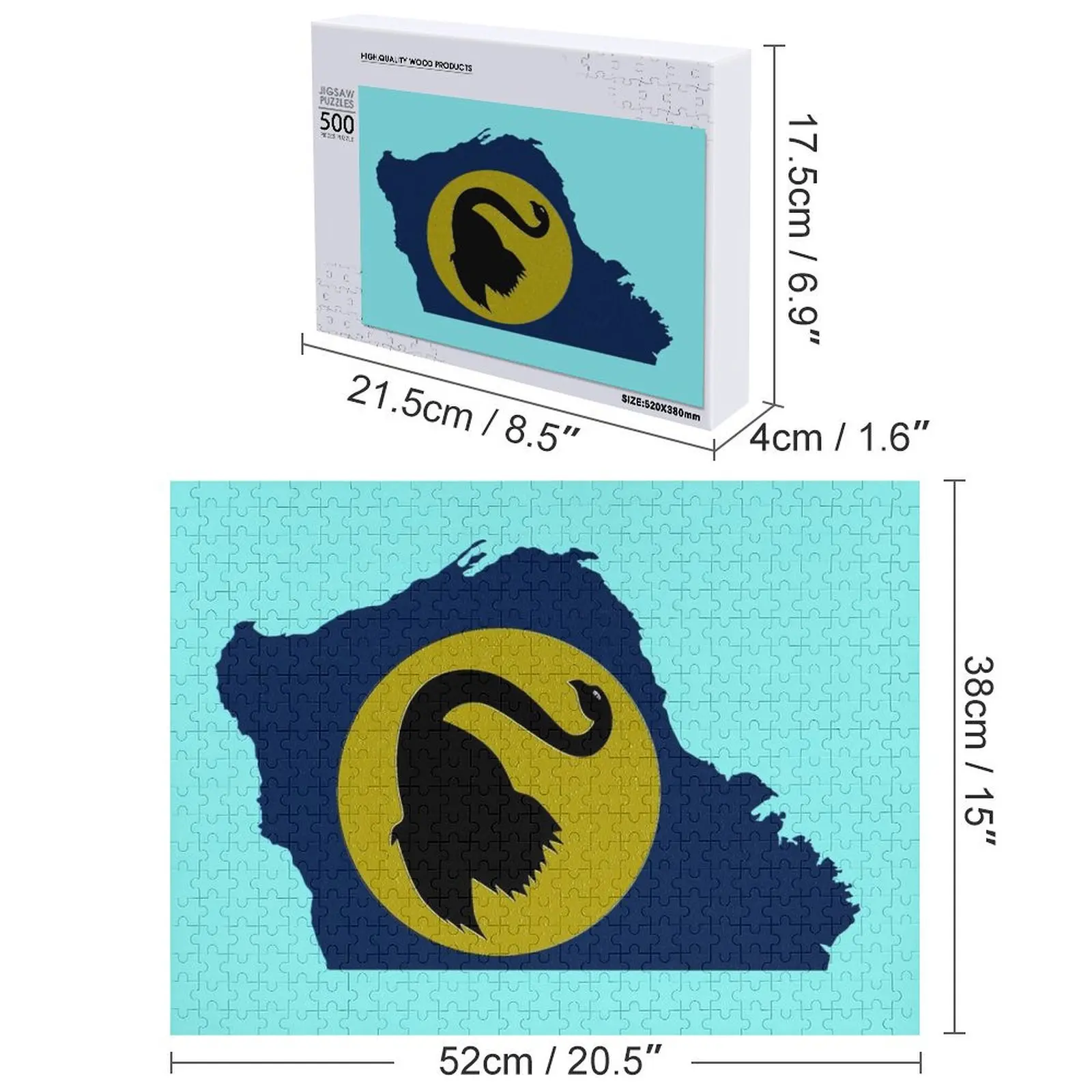 خريطة أستراليا الغربية مع ألغاز الصور المقطوعة العلم لعبة ألغاز الأطفال #4
