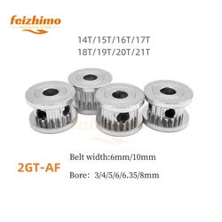 FM Timing Belt 3D Printing GT2/2GT 14T/15T/16T/17T/18T/19T/20T/21T Timing Pulley Bore: 3/4/5/6/6.35/8mm For Belt Width: 6mm/10mm