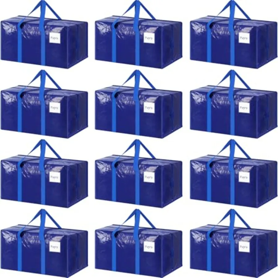 

Extra Heavy Duty Large Moving Bags with Strong Zipper and Comfortable Handles Sturdy and Durable Clothes Storage Bags Totes Bin