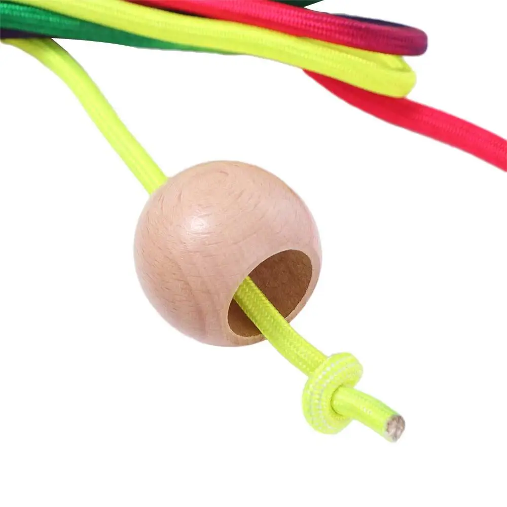 Anti-Slip Rainbow Long Rope Ball Handle Outdoor Fun Group Skipping Rope Workout Gym Colorful 5m Jump Rope Fitness Equipment