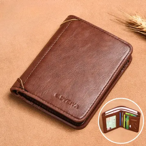 Luxury Designer Men's Wallet PU Leather Credit Card Holder Purse for Men Cardholder Wallets Male Handbag