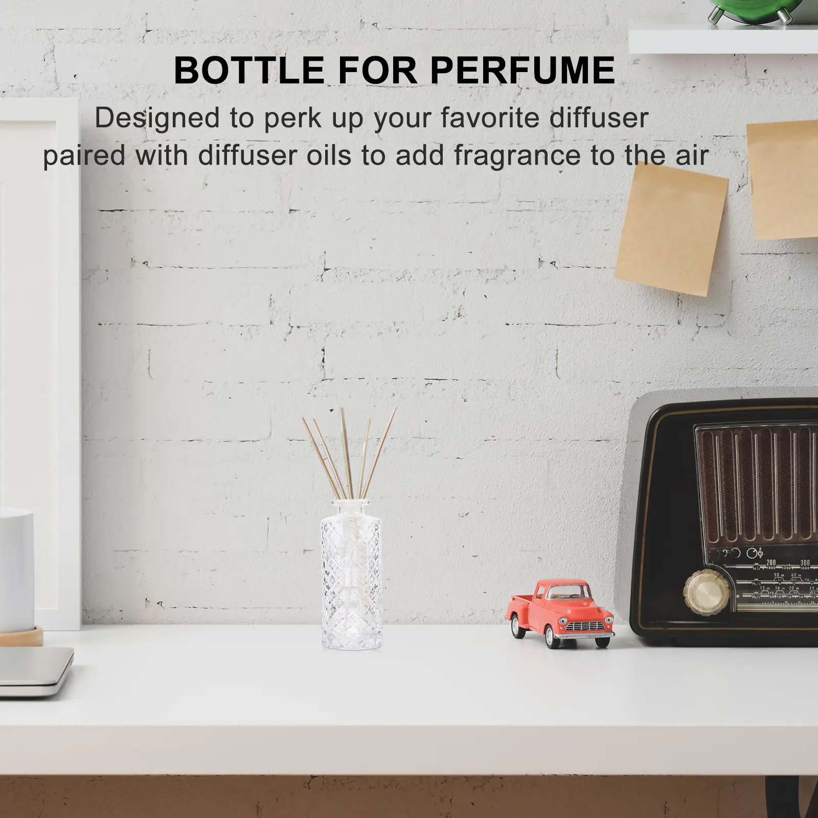 

3Pcs Glass Diffuser Bottles Flat Bottom Small Mouth Aromatherapy Jar Safe Use Fragrance Diffuser Container Home Gift