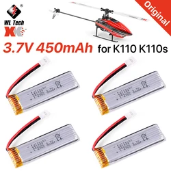 Wltoys K110 K110s Lithium Battery 3.7V 450mAh 1S Original RC Battery With ph2.54 Plug For XK V977 V930 Helicopter RC Parts