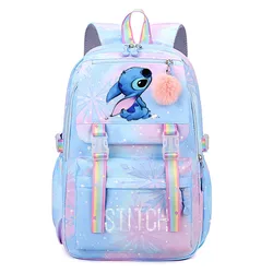 Lilo Stitch-Mochila impermeable para mujer, bolsa de viaje, Mochila escolar para adolescentes