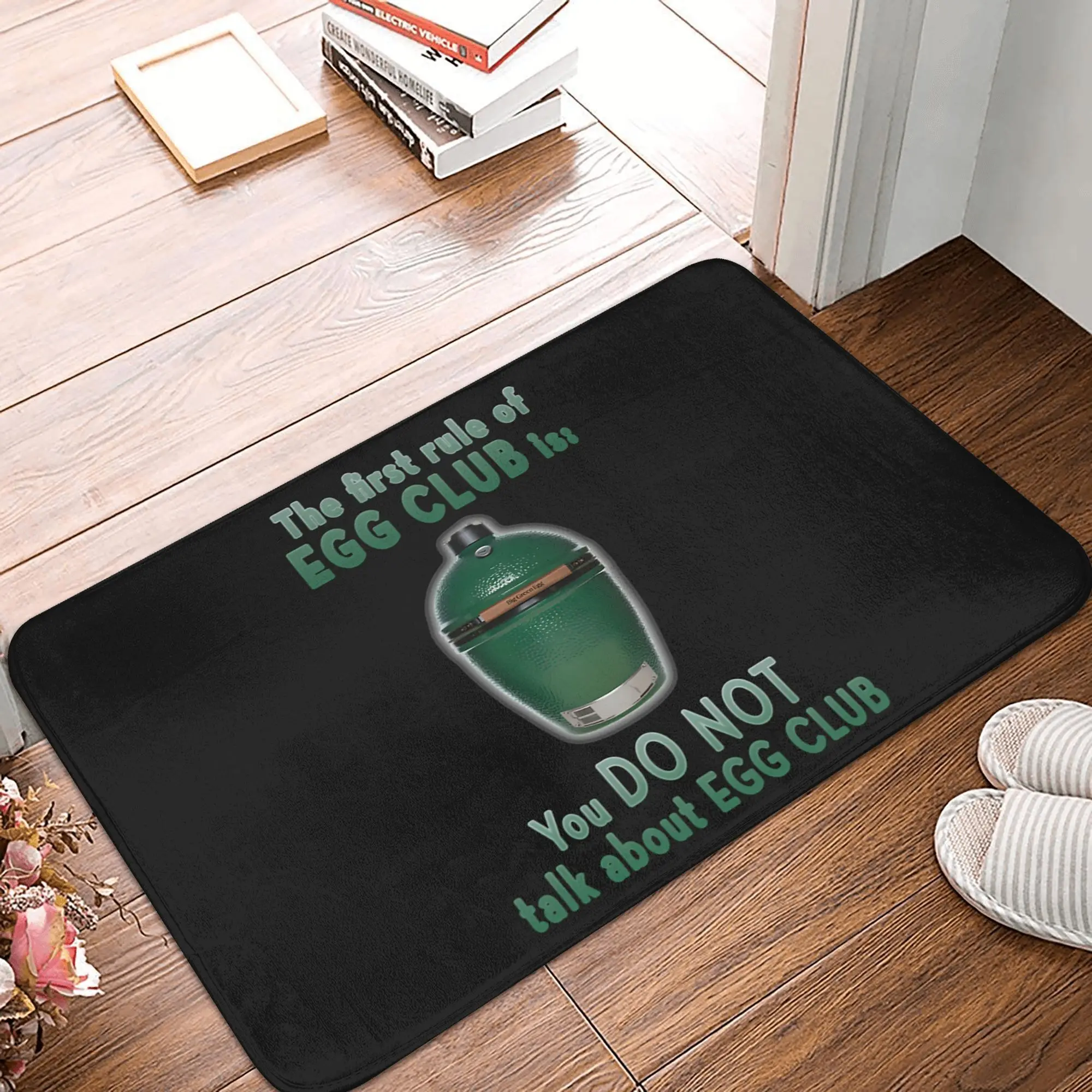 

The First Rule Of Egg Club Anti-slip Doormat Floor Mat Washable Carpet Rug for Kitchen Entrance Home Balcony Footpad Mats