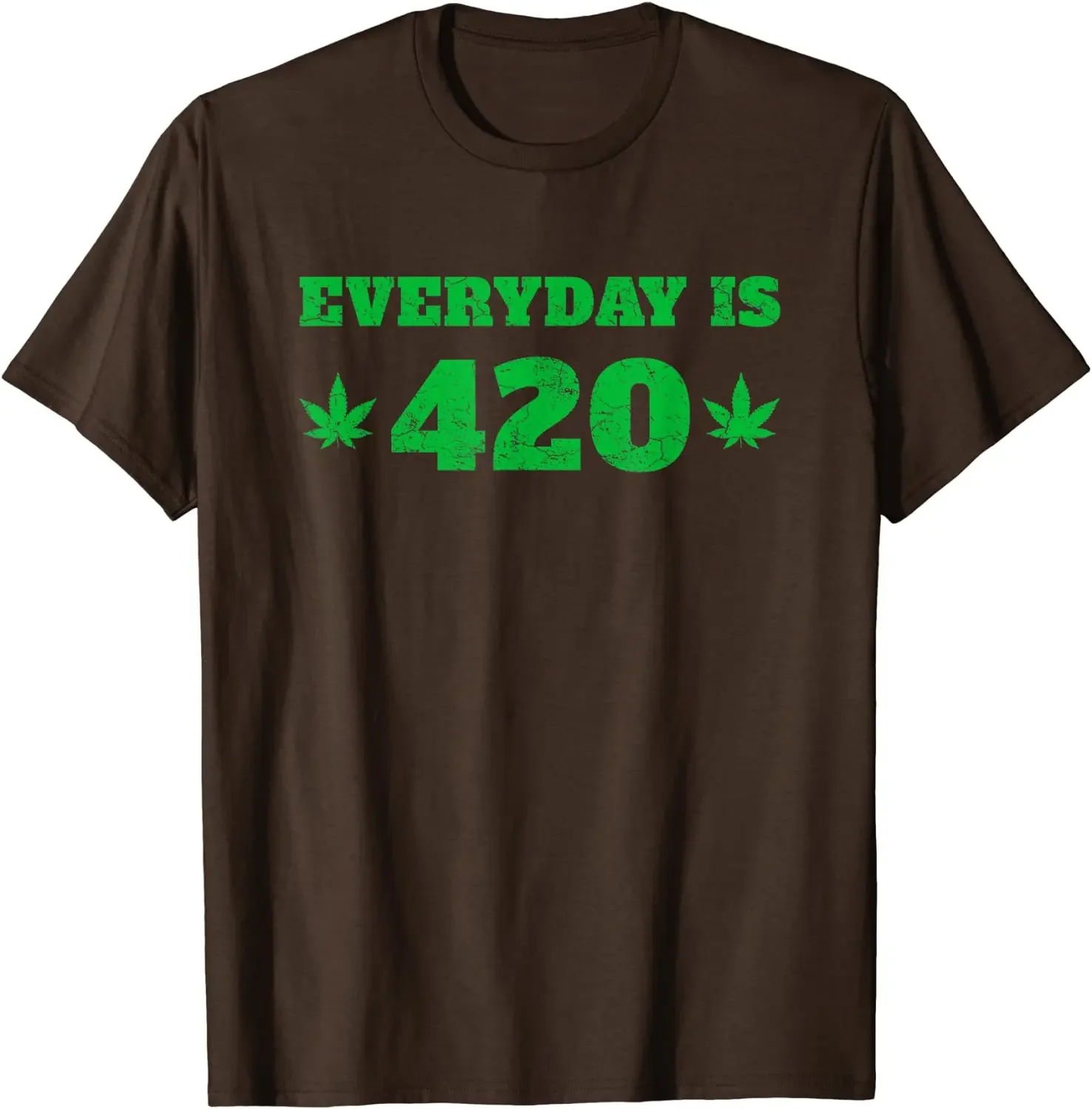 Everyday-Is  Cannabis Weed Pot Stoners T-Shirt Cotton Men T Shirts Crazy Tees Oversized Design