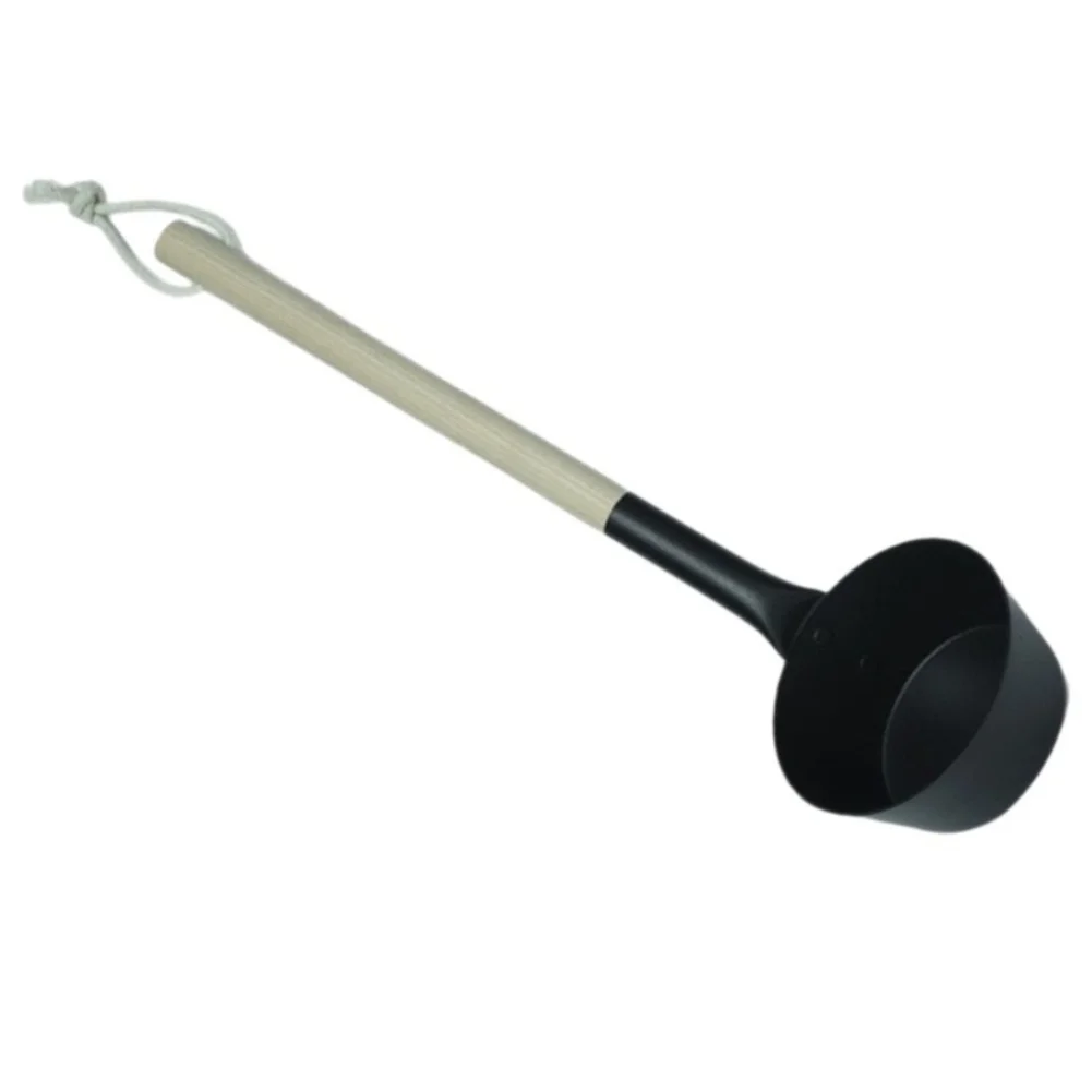 Black Steam Generator Tool Wooden Handle Dipper Lightweight Material Efficient Water Flow Heat Resistant Build