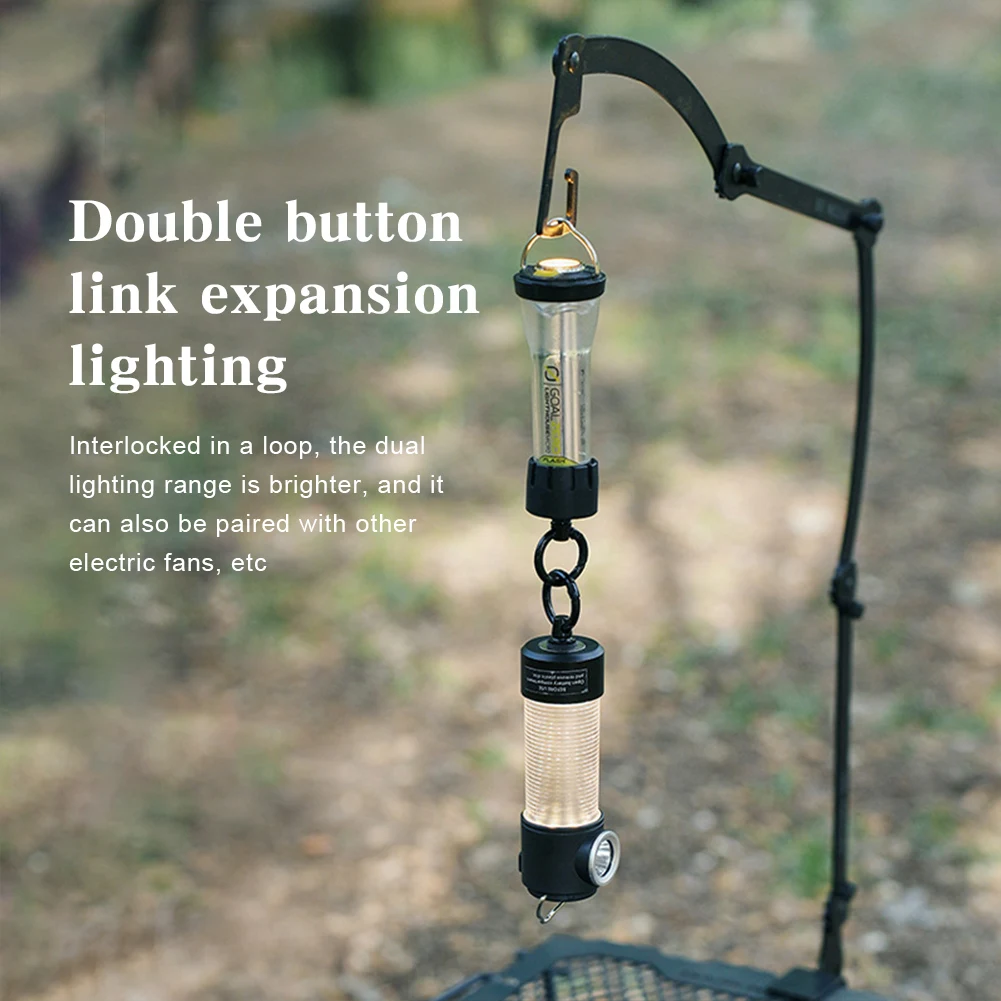 Camping Lamp Fixture Hook 1/4 Inch Thread Outdoor Lantern Hanging Ring Multi-functional Tent Flashlight Ring for Hiking Camping