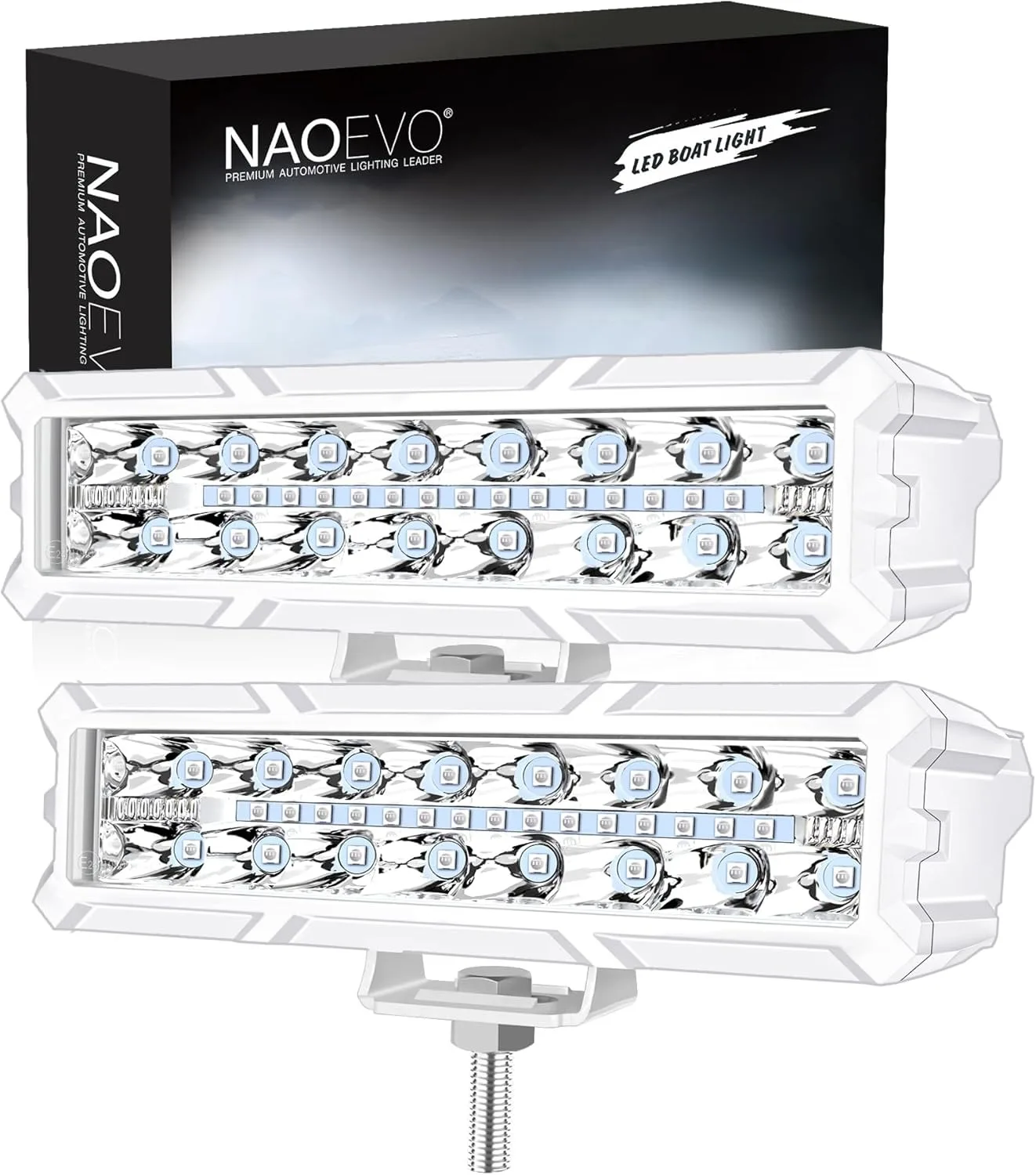 

NAOEVO 6-дюймовые светодиодные фонари для лодок, морская светодиодная панель, 50 Вт, 4000 лм, точечные прожекторы, синие фонари для док-станции для грузовика, квадроцикла, UTV, тележки для гольфа