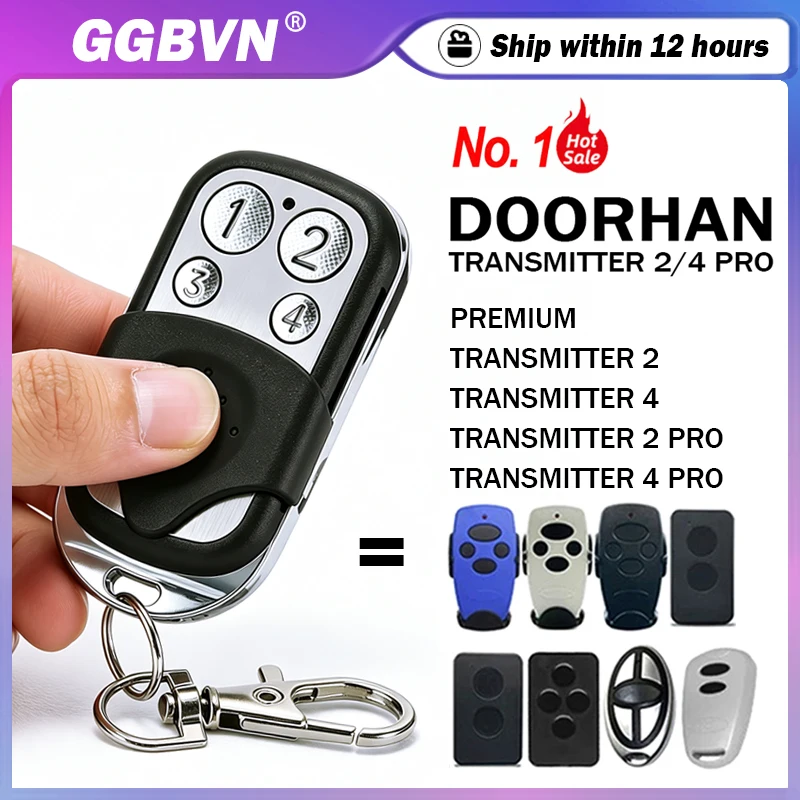New Doorhan Remote Control Keychain for Gates Work With DOORHAN TRANSMITTER 2 4 PRO 2PRO Barrier Keychain 433MHz Dynamic Code