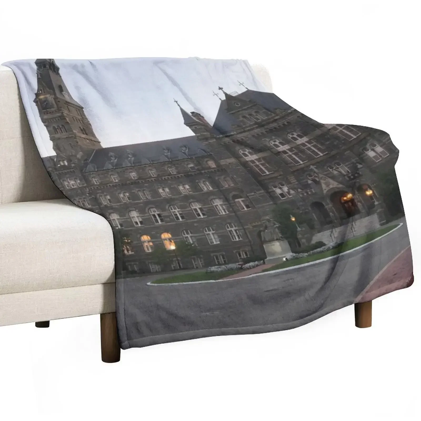 New Georgetown University Photograph Throw Blanket Hairy Sofa Throw bed plaid Beach Blankets