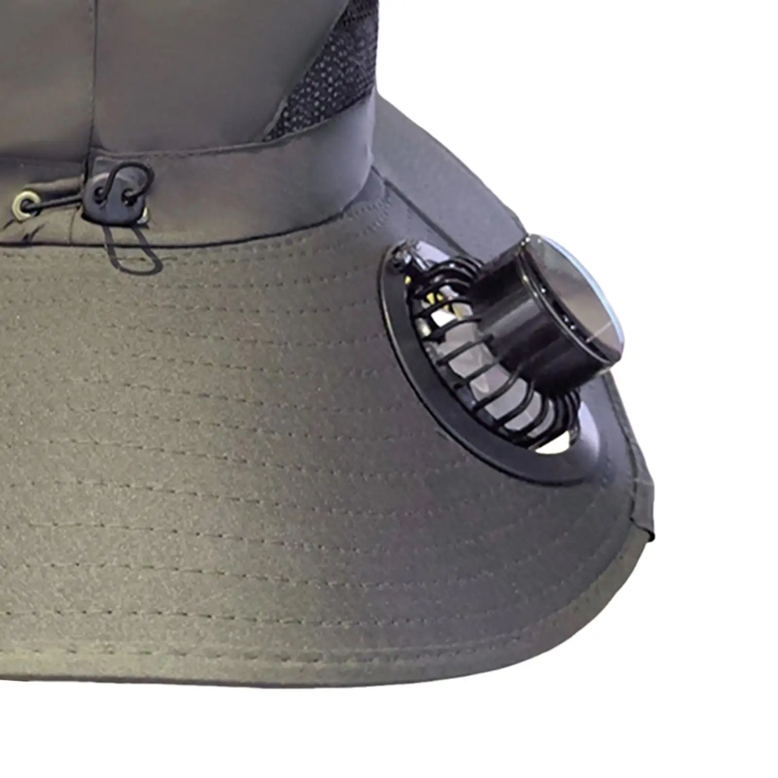 قبعة مروحة تعمل بالطاقة الشمسية USB تعمل بالطاقة الشمسية قبعة دلو عالمية للمشي على الشاطئ في الهواء الطلق #5